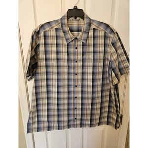 NWOT 5.11 Tactical Series Men's Multicolor Plaid SS Metal Snap Buttons Shirt 2XL